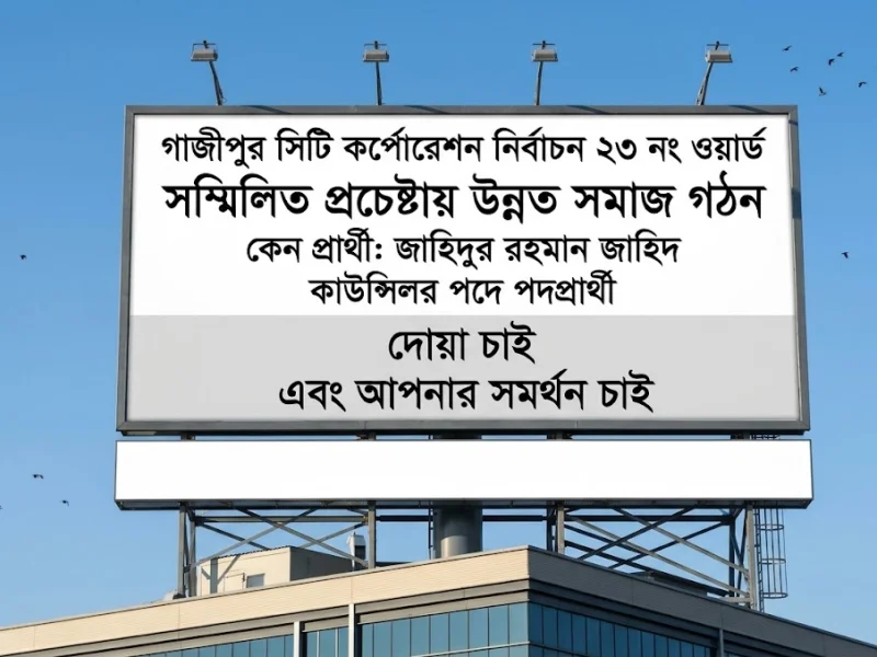 সম্মিলিত প্রচেষ্টায় উন্নত সমাজ গঠন